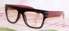 Women's Fashion Sunglasses - Square - Clear/Red