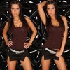 Ladies Singlet Style Tank Top - Size S/M - Brown