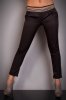 Black Classic Cut Pants with Chain Belt - Size XL