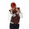 Players Hooded College Baseball Jacket - Brown - S/M