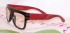 Women's Fashion Sunglasses - Square - Clear/Red