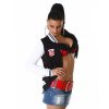 Funky Diva College Style Baseball Jacket - Navy/White - Size S/M