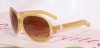 Women's Fashion Sunglasses - Round with Pearl Accent - Gold